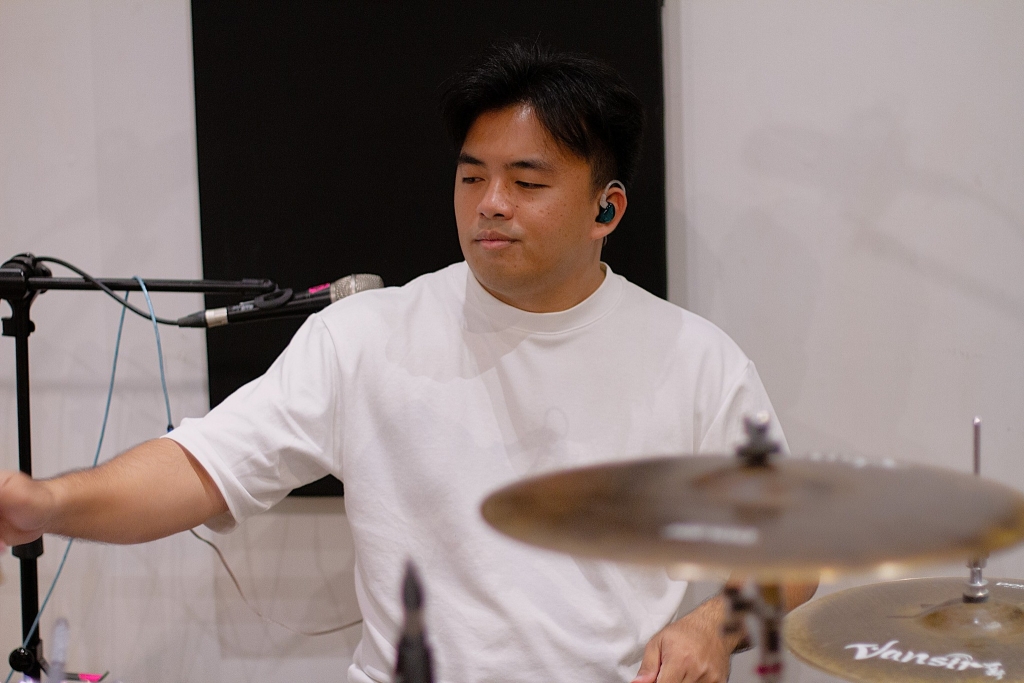 Beginner Drum Student Harold